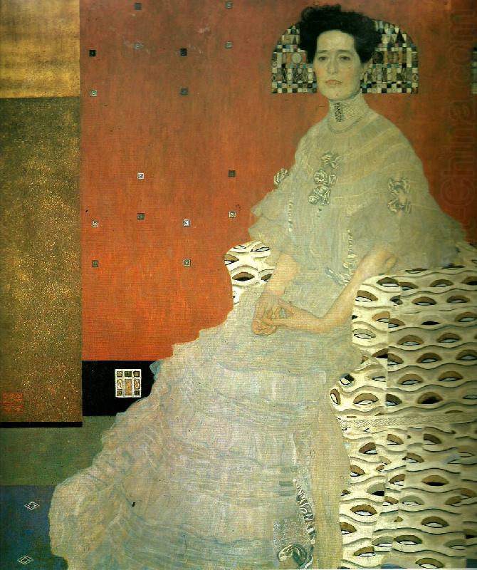Gustav Klimt portratt av fritza riedler china oil painting image